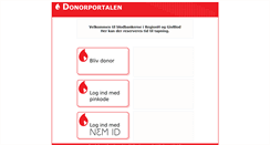 Desktop Screenshot of donorportalen.regionh.dk